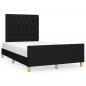 Preview: Bettgestell ohne Matratze Schwarz 120x190 cm Stoff