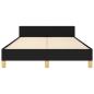Preview: Bettgestell ohne Matratze Schwarz 120x190 cm Stoff