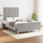 Preview: ARDEBO.de - Bettgestell ohne Matratze Hellgrau 120x190 cm Stoff