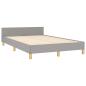 Preview: Bettgestell ohne Matratze Hellgrau 120x190 cm Stoff