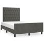 Preview: Bettgestell ohne Matratze Dunkelgrau 120x190 cm Samt