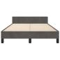 Preview: Bettgestell ohne Matratze Dunkelgrau 120x190 cm Samt