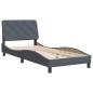 Preview: Bettgestell ohne Matratze Dunkelgrau 90x190 cm Samt