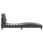 Preview: Bettgestell ohne Matratze Dunkelgrau 90x190 cm Samt