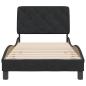 Preview: Bettgestell ohne Matratze Schwarz 80x200 cm Samt