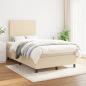 Preview: Boxspringbett mit Matratze Creme 120x190 cm Stoff