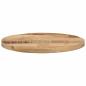 Preview: Tischplatte Ø 60x3,8 cm Rund Raues Massives Mangoholz