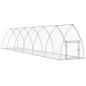 Preview: Hasenstall Silbern 105x600x120 cm Verzinkter Stahl