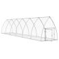 Preview: Hasenstall Silbern 105x600x120 cm Verzinkter Stahl
