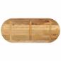 Preview: Tischplatte 120x60x2,5 cm Oval Raues Massives Mangoholz