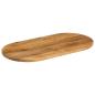 Preview: Tischplatte 120x60x2,5 cm Oval Massivholz Mango
