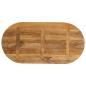 Preview: Tischplatte 100x40x2,5 cm Oval Massivholz Mango