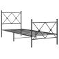 Preview: Bettgestell mit Kopf- und Fußteil Metall Schwarz 75x190 cm