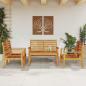 Preview: ARDEBO.de - 5-tlg. Garten-Lounge-Set Massivholz Akazie
