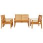Preview: 5-tlg. Garten-Lounge-Set Massivholz Akazie