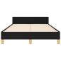Preview: Bettgestell ohne Matratze Schwarz 120x190 cm Stoff