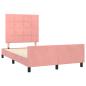 Preview: Bettgestell ohne Matratze Rosa 120x190 cm Samt