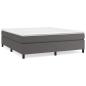 Preview: Boxspringbettgestell Grau 160x200 cm Kunstleder