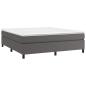 Preview: Boxspringbettgestell Grau 160x200 cm Kunstleder