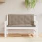 Preview: ARDEBO.de - Gartenbank-Auflagen 2 Stk. Taupe 120x50x7 cm Oxford-Gewebe