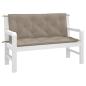 Preview: Gartenbank-Auflagen 2 Stk. Taupe 120x50x7 cm Oxford-Gewebe