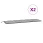 Preview: Gartenbank-Auflagen 2 Stk. Grau 180x50x7 cm Oxford-Gewebe