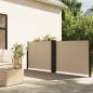 Preview: ARDEBO.de - Seitenmarkise Ausziehbar Beige 120x1200 cm
