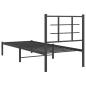 Preview: Bettgestell mit Kopfteil Metall Schwarz 75x190 cm