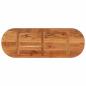Preview: Tischplatte 110x40x3,8 cm Oval Massivholz Akazie