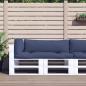 Preview: ARDEBO.de - Palettenkissen 3 Stk. Marineblau Oxford-Gewebe
