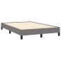 Preview: Bettgestell ohne Matratze Dunkelgrau 120x190 cm Stoff