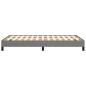 Preview: Bettgestell ohne Matratze Dunkelgrau 120x190 cm Stoff