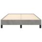 Preview: Bettgestell ohne Matratze Hellgrau 120x190 cm Samt