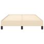 Preview: Bettgestell ohne Matratze Creme 120x190 cm Stoff