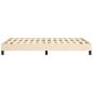 Preview: Bettgestell ohne Matratze Creme 120x190 cm Stoff