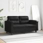 Preview: 2-Sitzer-Sofa Schwarz 120 cm Mikrofasergewebe