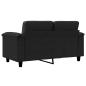 Preview: 2-Sitzer-Sofa Schwarz 120 cm Mikrofasergewebe