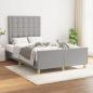 Preview: ARDEBO.de - Bettgestell ohne Matratze Hellgrau 120x190 cm Stoff