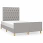 Preview: Bettgestell ohne Matratze Hellgrau 120x190 cm Stoff
