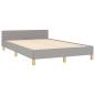 Preview: Bettgestell ohne Matratze Hellgrau 120x190 cm Stoff