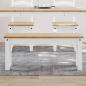 Preview: ARDEBO.de - Essbank PANAMA Weiß 105x30x45 cm Massivholz Kiefer