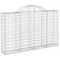 Preview: Gabionen mit Hochbogen 11Stk. 200x30x120/140cm Verzinktes Eisen