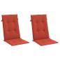 Preview: Hochlehner-Auflagen 2 Stk. Melange Rot 120x50x4 cm Stoff