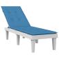 Preview: ARDEBO.de - Liegestuhl-Auflage Melange Blau (75+105) x 50 x 4 cm Stoff