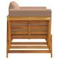 Preview: Gartenbank mit Kissen 2-in-1 Massivholz Akazie