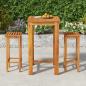 Preview: ARDEBO.de - 3-tlg. Gartenbar-Set Massivholz Akazie