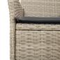 Preview: 9-tlg. Garten-Essgruppe mit Kissen Hellgrau Poly Rattan & Glas