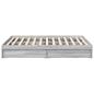 Preview: Bettgestell mit Schubladen Grau Sonoma 120x190 cm Holzwerkstoff