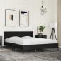 Preview: ARDEBO.de - Bettgestell Schwarz 150x200 cm Holzwerkstoff und Metall