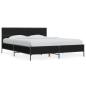 Preview: Bettgestell Schwarz 150x200 cm Holzwerkstoff und Metall